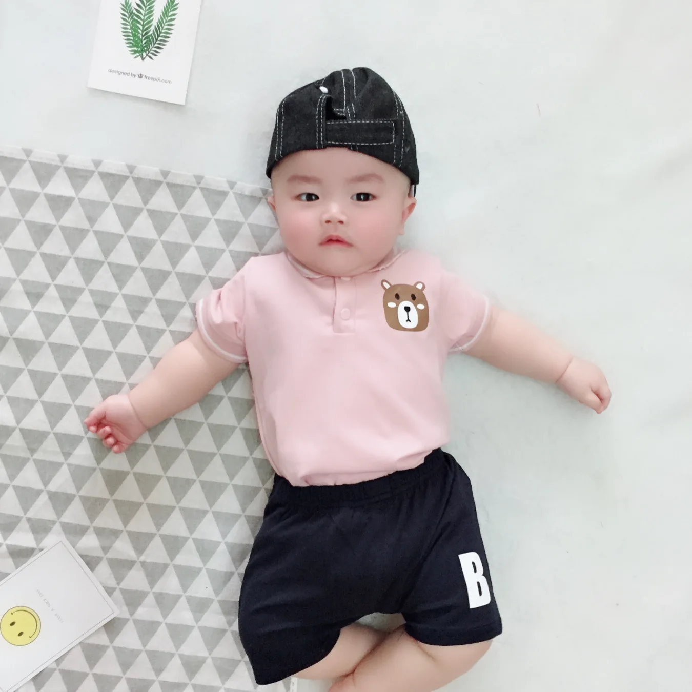 

Baby boy girl clothes unisex cotton Short-sleeved Lovely Elephant T-shirt+pants newborn baby toddler boys clothing set