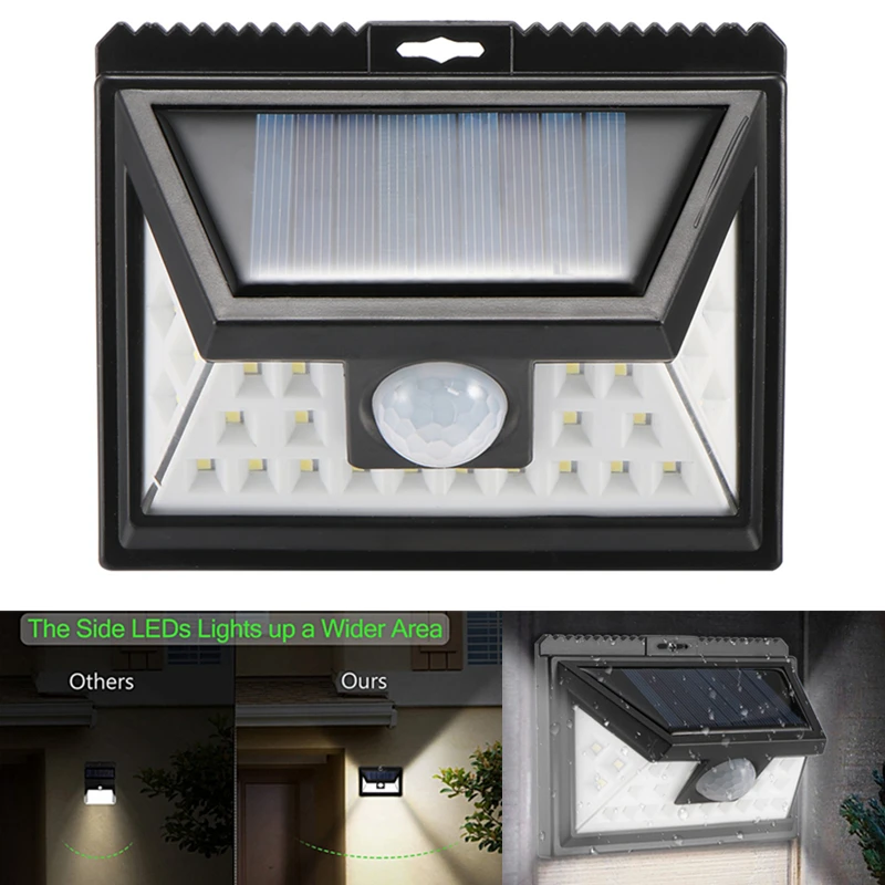 

24 LED Solar Lights Outdoor 3 Optional Modes Wireless Motion Sensor Light IP65 Waterproof Security Lights Spotlights Lamp