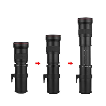

Super Telephoto Manual Zoom cameras Lens 420-800mm F/8.3-16 T-Mount with AF Mount Adapter Ring for Nikon D800/D850 DSLR Cameras