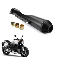 Universal 44.5cm Motorcycle Tapered Exhaust Muffler Pipe Silencer For Cafe Racer