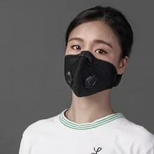 Беговая наружная лицевая маска с активированным углем Anti-PM2.5 пятикратная фильтрация здоровье защитный намордник противопылевые маски