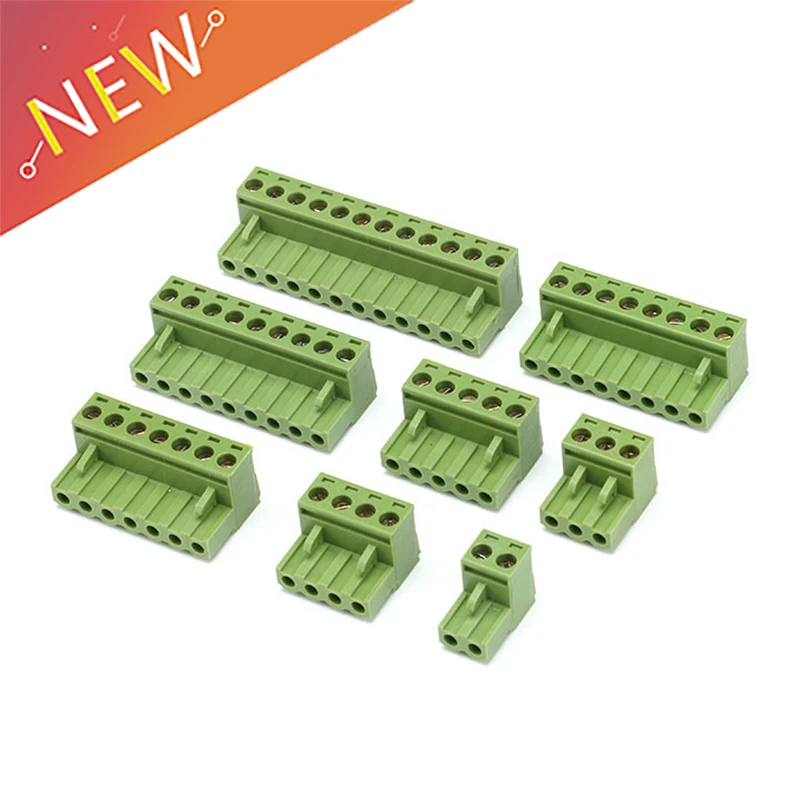 

10PCS/Lot 2P 3P 4P 5P 6P 7P 8P 9P 10P 5.08mm Pitch Connector KF2EDGK Pluggable Screw Through Hole Terminal Block