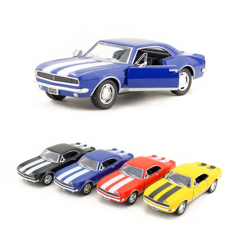1:37 Scale/1967 Chevrolet Camaro Z/28 Toy Car KiNSMART Diecast Model Pull  Back Doors Openable Collection Gift For Children