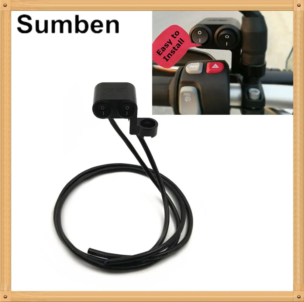 

CNC Headlight Foglight Switch Rearview Mount Decorative Lights Front Fog Lamp Controller Spare Switch for BMW F700GS F800GS/ADV