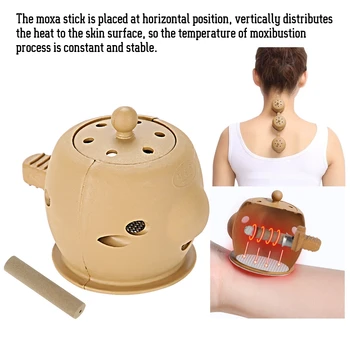 

New Reusable Self-adhesive Moxa Bruner Moxibustion Acupupoint Therapy Stick-on Roll Holder Set Massager Relaxation