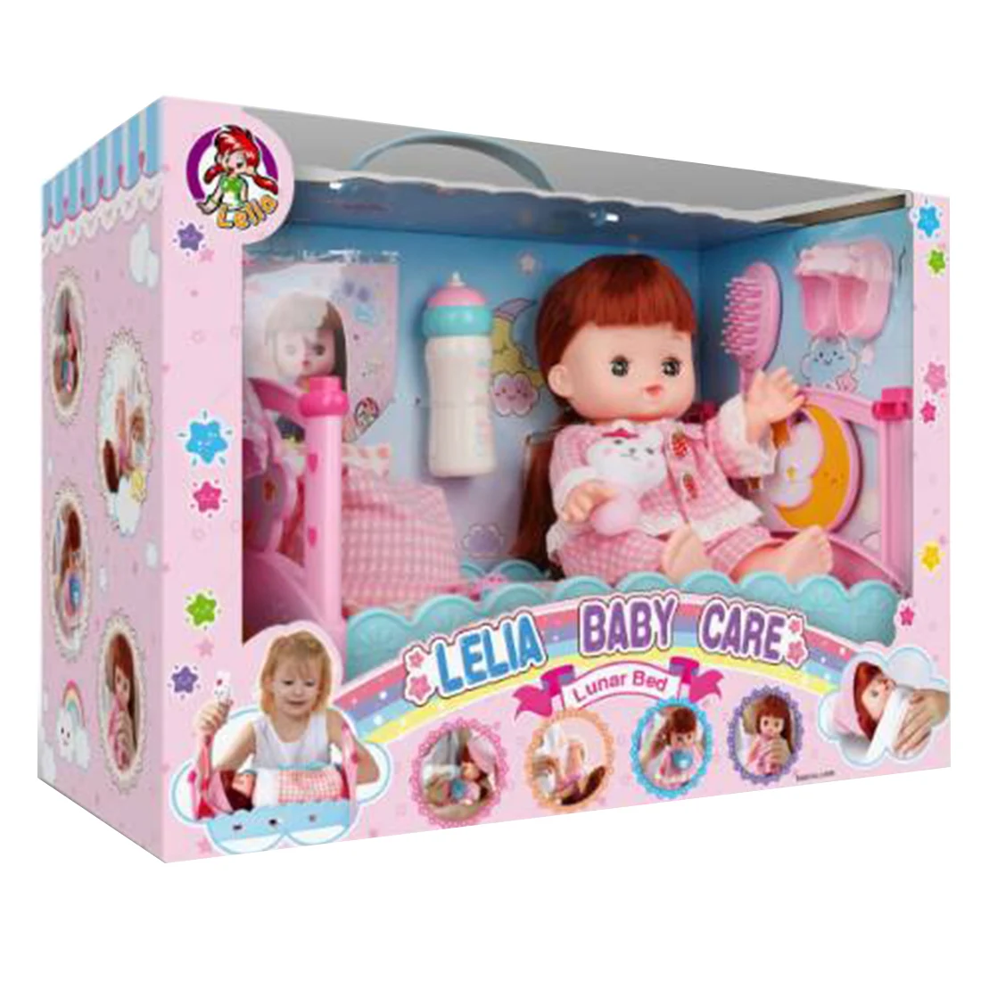 

2019 New Creative 14Pcs/set Children Pretend Play Dolls Beauty Toy Baby Care Playset Girls' Fun