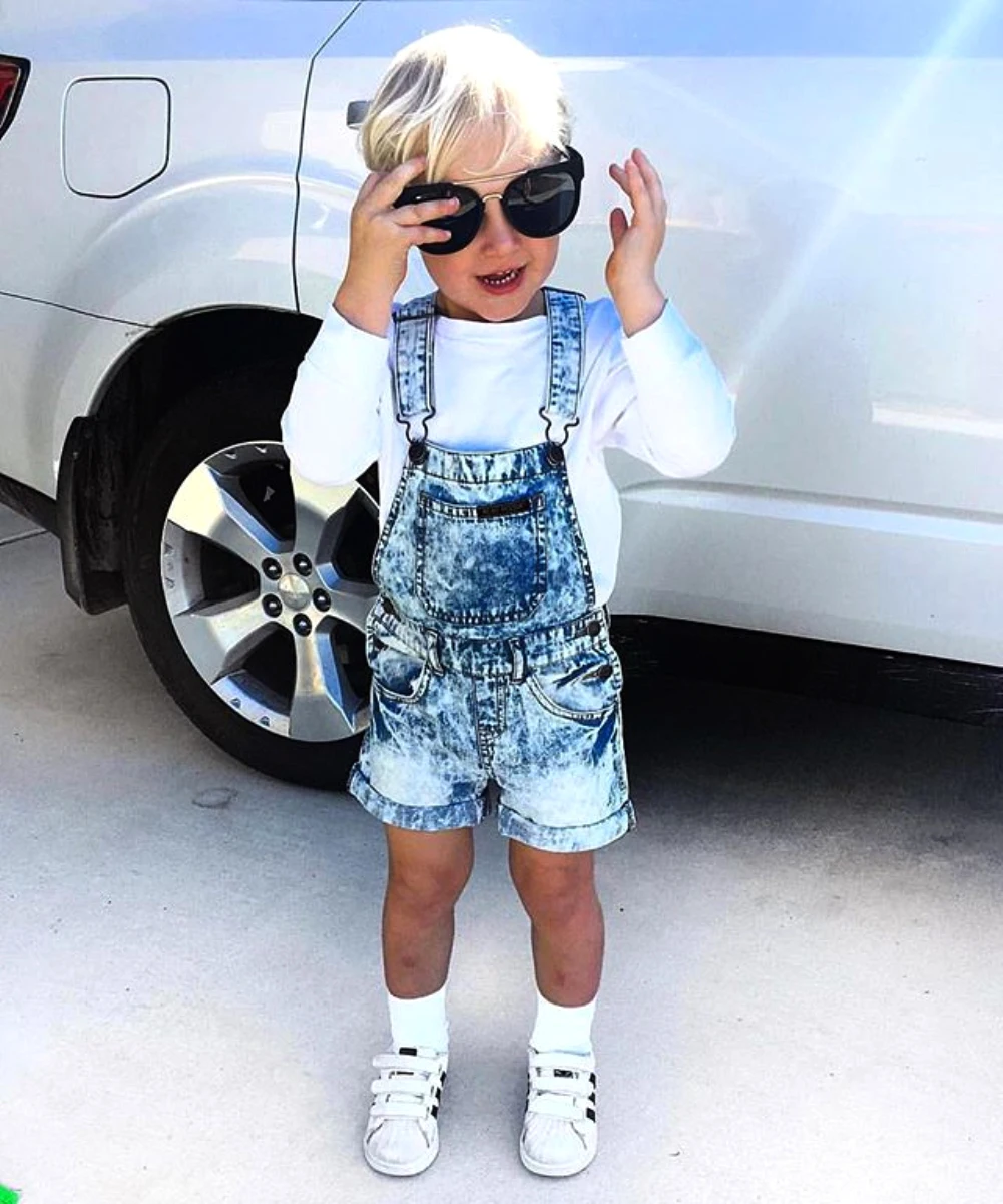 

Sleeveless Suspender Denim Overalls For Boys