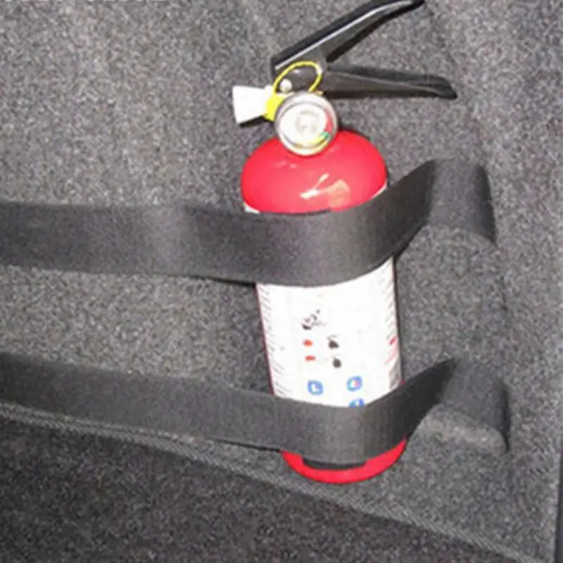 

4 Pcs/Set Fire Extinguisher Car Trunk Belts Storage Bag Magic Tapes Fixing Bandage Bracket Stickers Straps Fastener Car Styling