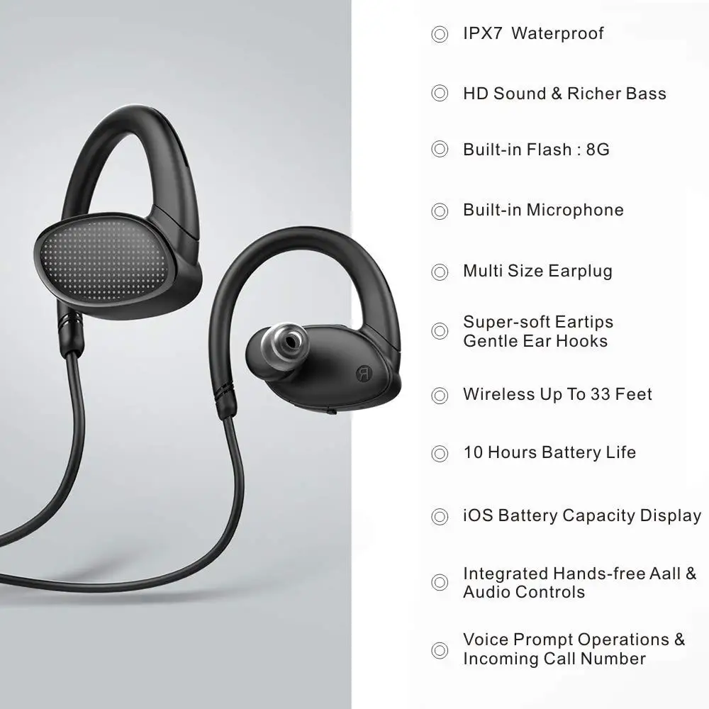 OVEVO X9 водонепроницаемые Bluetooth наушники IPX7 технология защиты от пота Беспроводные