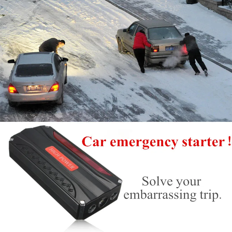 Multifunction Jump Starter 68800mAh 12V 4 USB 600A Portable Power Bank Car Battery Booster Charger Starting Device EU Plug
