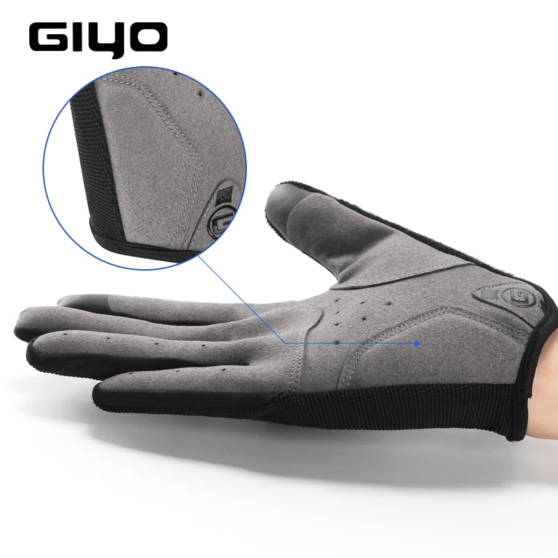 Полный палец спортивные перчатки Сенсорный экран перчатки ударопрочный для горного велосипеда Mtb Дорожный велосипед Велоспорт нескользящий противоударный коврик