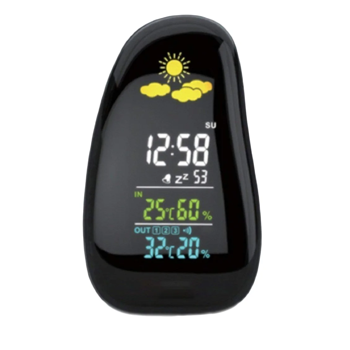 

Weather Station Digital Temperature Monitor Indoor Outdoor Wireless Station Monitoring Temperature Alarm Clock Calendar Humidi
