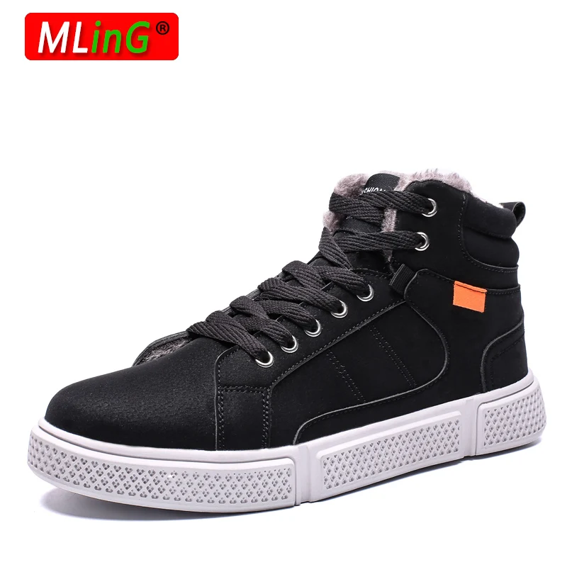 

Fashion Velvet Men Footwear Winter Warm High Top Fur Mens Shoes Men Snow Shoes Casual Mens Shoes Plush
