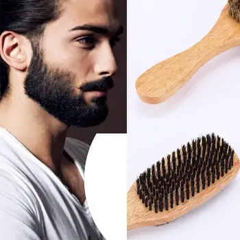 

XY Fancy Wood Handle Men Beard Brush Double-sided Face Hair Brush Male Face Message Shaving Brush