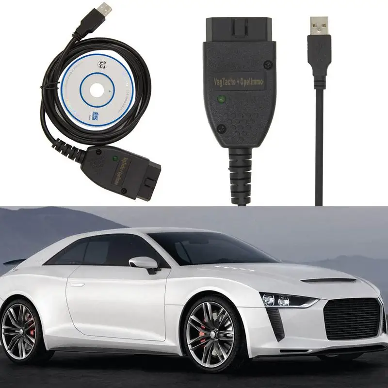 

for Volkswagen Audi Car Mileage Adjustment Cable Vag Tacho 3.01 for Opel Immo AIRBAG USB COM quality cable 1pc x CD Drive