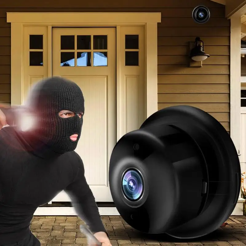 HD 1080P мини беспроводная WIFI IP камера 180 градусов 5 10 м ночного видения инфракрасная