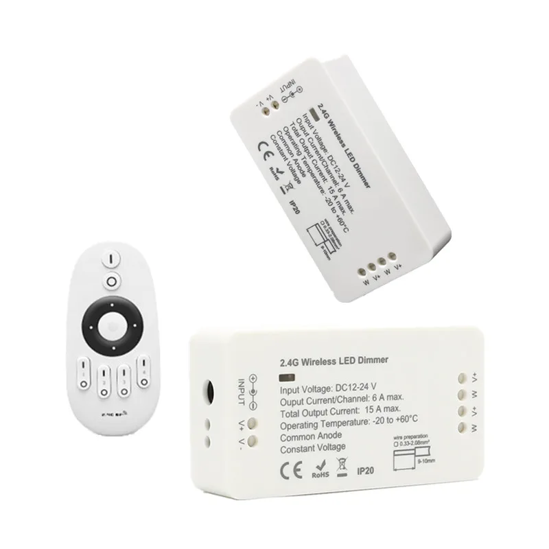 2 4G RGB + CCT RGBW WWCW контроллер диммера 12 в пост. Тока/24 Тока Регулируемый цвет и яркость
