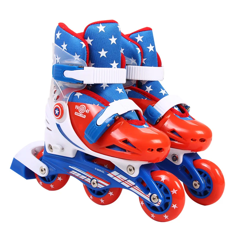الاطفال زلاجات بعجلات مضمنة سكوتر القدم حجم قابل للتعديل حذاء تزلج بعجلات حذاء للأطفال المنتقمون أبطال الفتيات التزلج شحن السفينة
