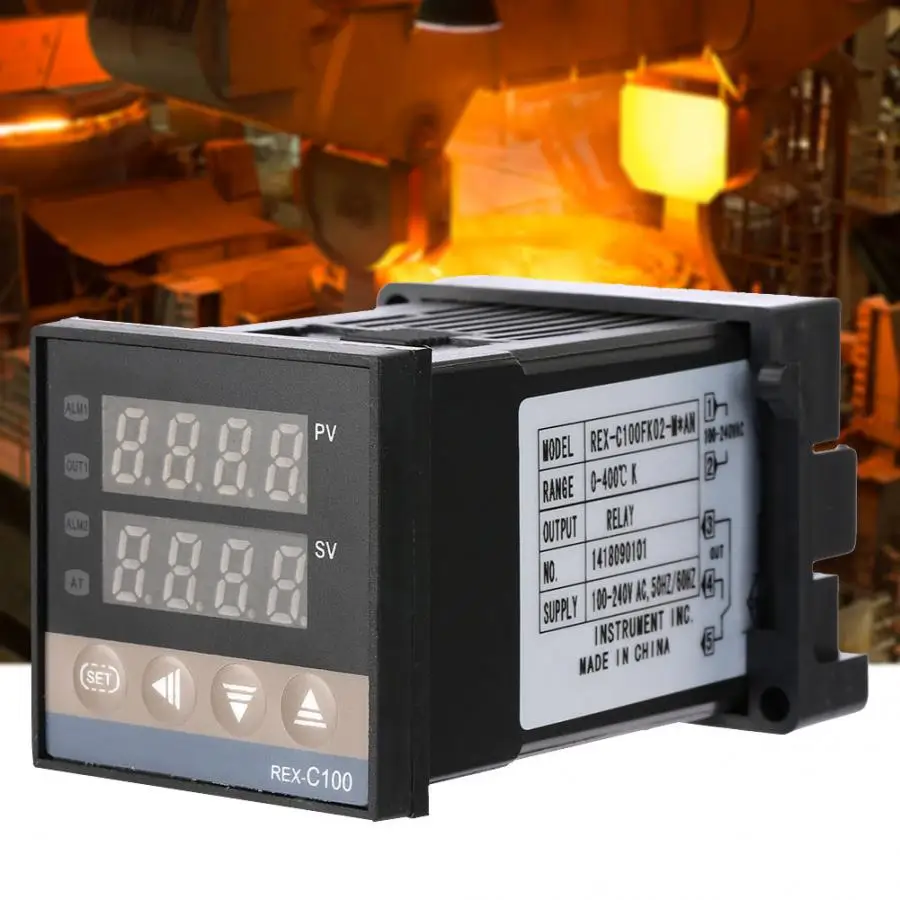 PID цифровой регулятор температуры релейный выход REX-C100FK02-M* AN