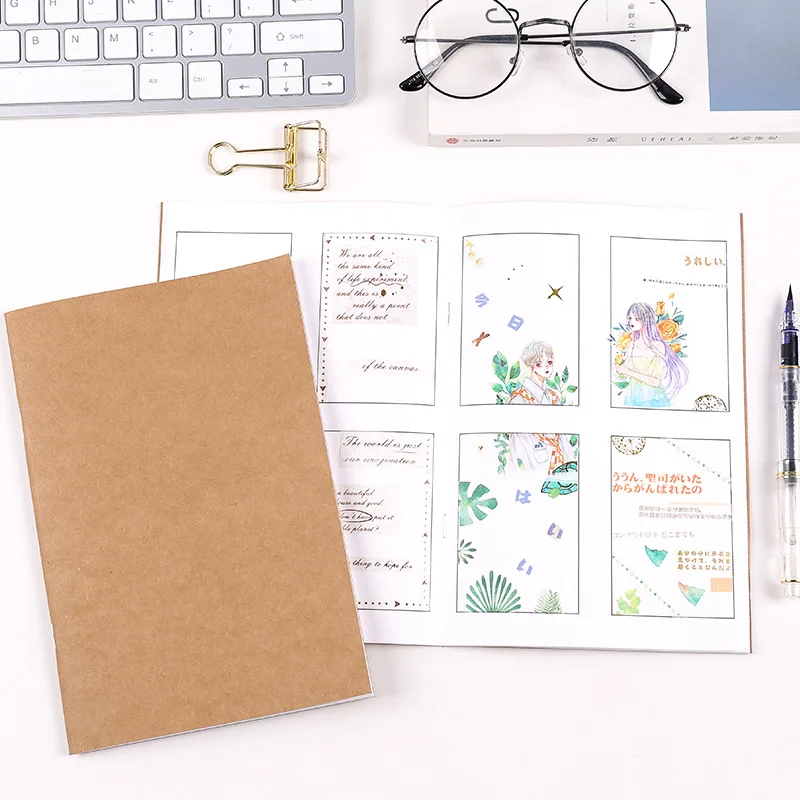 

A4 The Hot Potato Notebook Scrapbook Diary Line Drawing Cinema Blank Painting Line Drawing Bullet Journal Planner