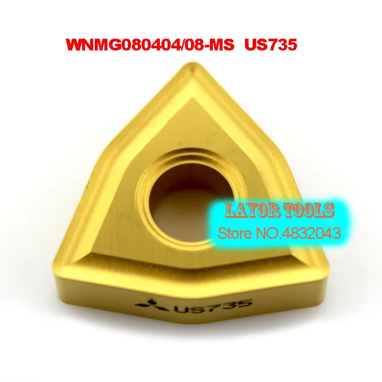 

WNMG080404-MS US735/WNMG080408-MS US735, карбидная вставка для держателя токарного инструмента, CNC, машина, Расточная штанга
