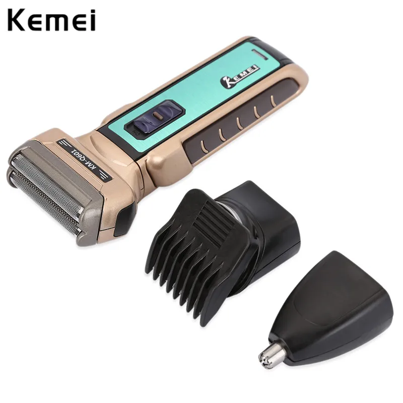 

Kemei KM-Q601 Portable Electric Shaver Hair Cutter Twin Blades Multi-Function Travel Use Safe Razor For Men EU Plug