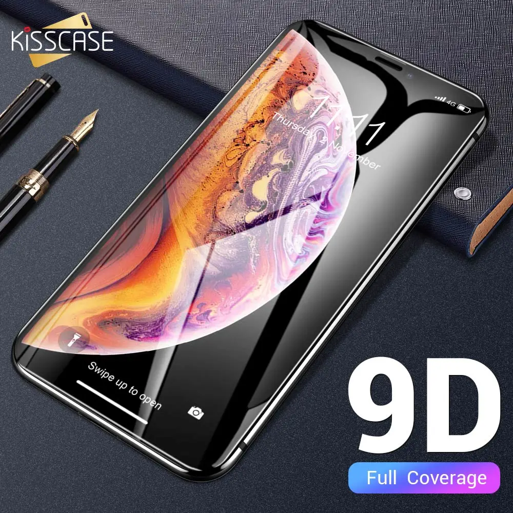 

KISSCASE Full 9D Coverage Glass for iPhone 7 8 6 6S Case Screen Protector Glass for iPhone XR X Explosion Proof Tempered film #3