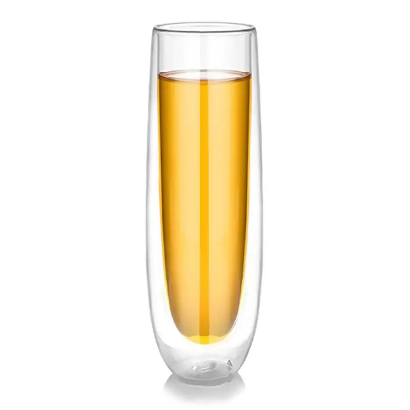 5,1 унций стакан для пива креативный бокал для шампанского с двойными стенками Изолированная пивная кружка прозрачная пивная чашка