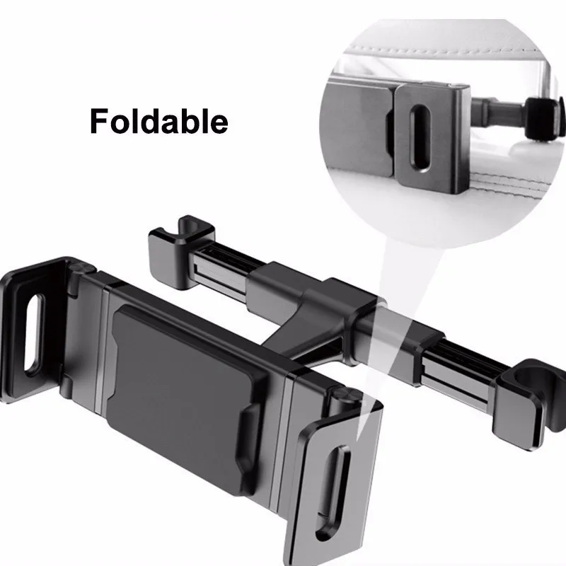  Marsgine Car Back Seat Phone Tablet Alloy Square tube Holder Adjustable 4-11 inch Stand Mount Brack