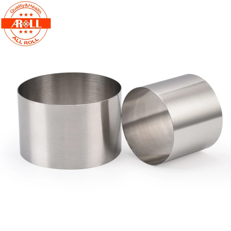 Liseng Lot de 8 anneaux à gâteau ronds en acier inoxydable pour muffin 10 cm