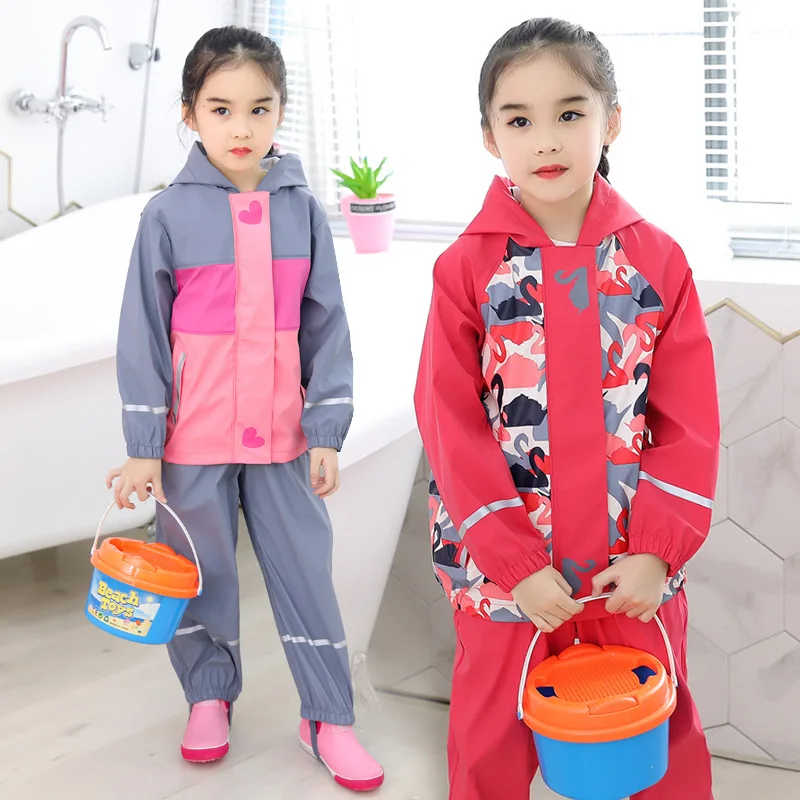 

85-130cm Waterproof Rain Coat Poncho Jackets Outdoors Rainsuit raincoat For Children kids Chubasqueros (only jacket)