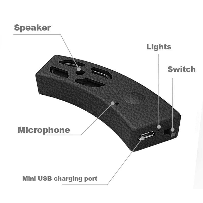 AOVEISE Bluetooth Motorcycle Helmet Speaker Hands-free calls Bicycle Speaker Riding speakers Bicycle sound loudspeaker Automat