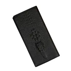 JINBAOLAI новые модные для мужчин Портфели качество аллигатора зерна длинный кожаный коричневый визитница бумажник