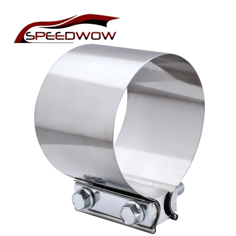Speedwow 2.0/" Butt Joint D/'échappement Bande Pince manche acier inoxydable 2 pièces