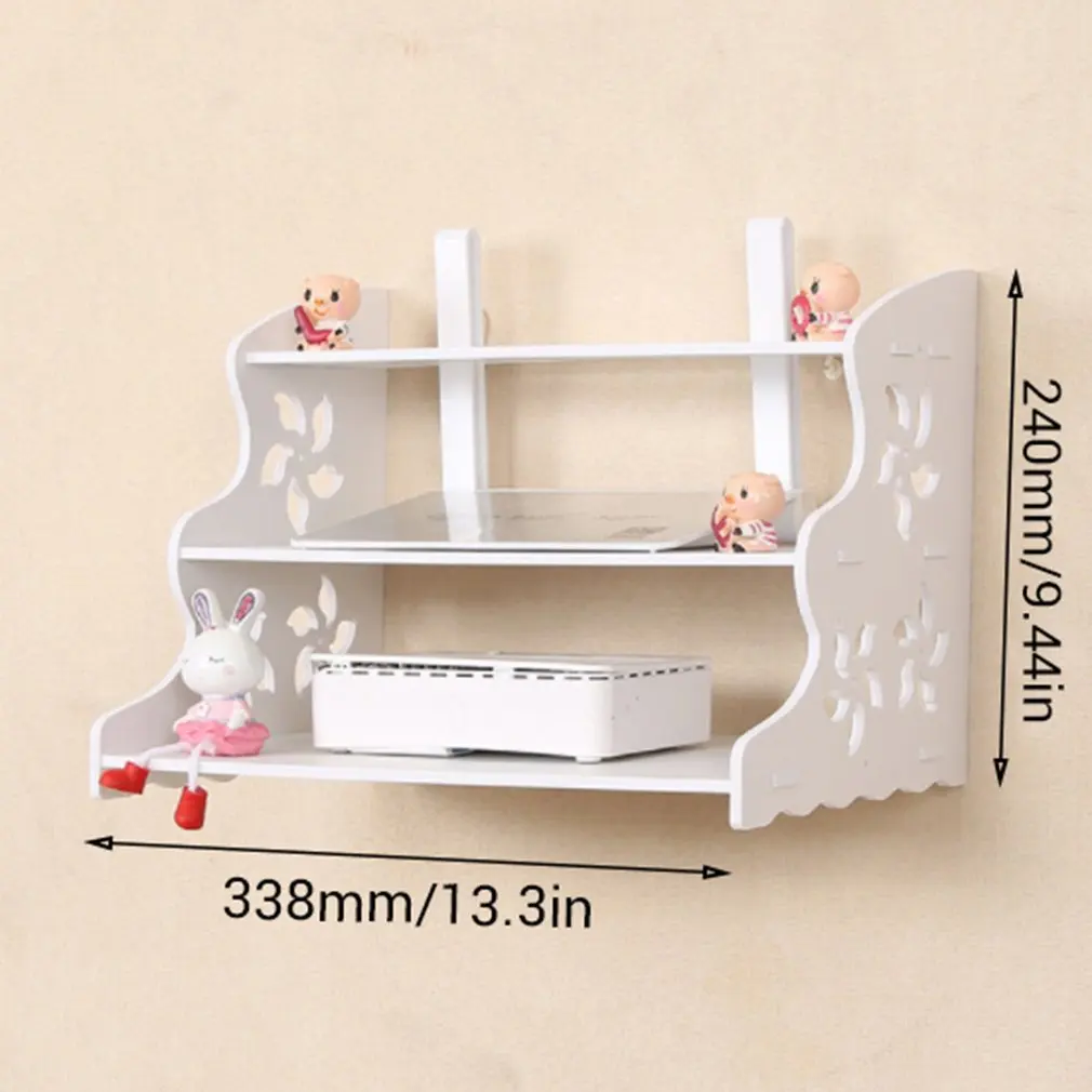 4 ярусная угловая полка, водонепроницаемая деревянная пластиковая доска для хранения, настенный шкаф для гостиной, кухни, офиса, белый
