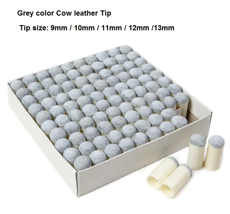 Billiard Pool Cue Tip repair Accessory leather push-on replacement 12mm 100pcs |