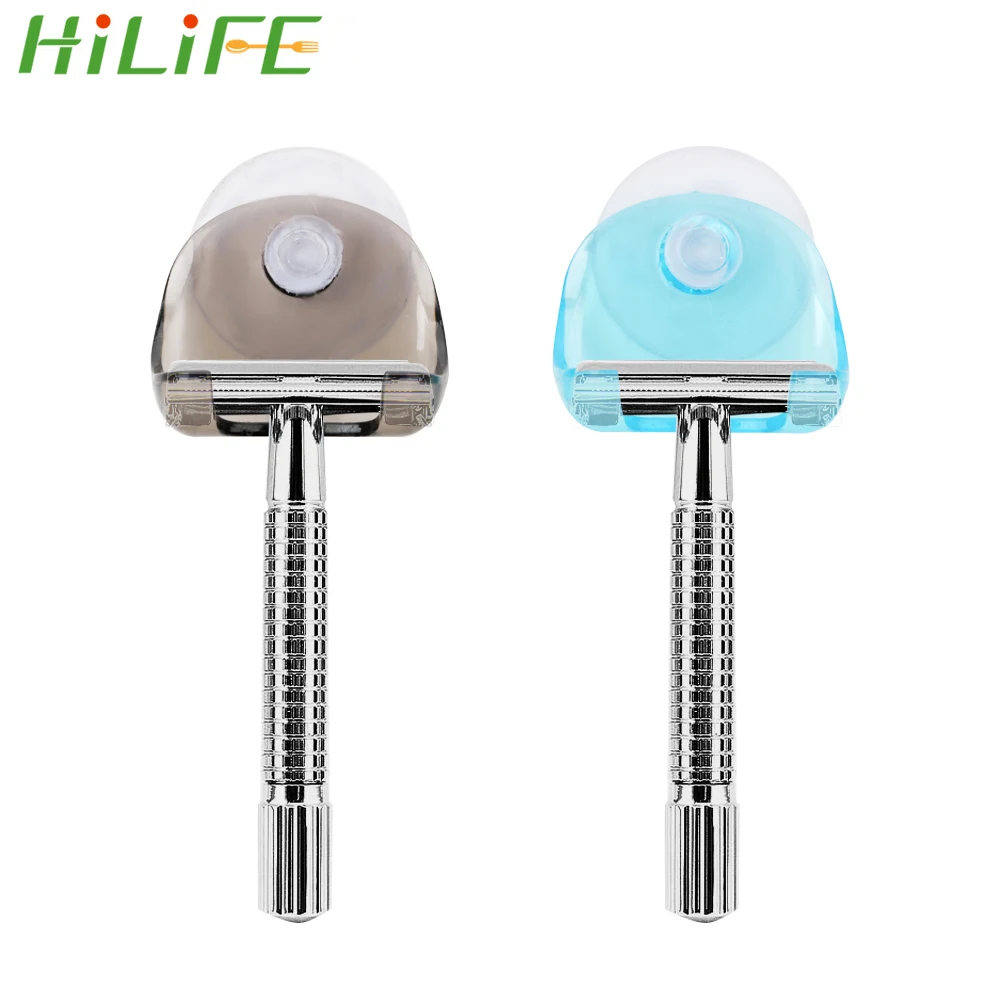 HILIFE الحلاقة تخزين الجافة رف PP البلاستيك للحمام جدار تخزين السنانير الحلاقة شماعات حامل مع سوبر الالتصاق