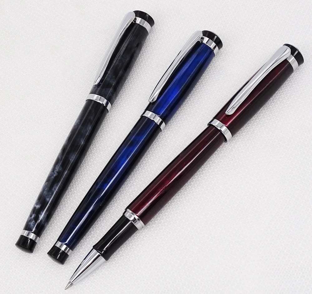 

3PCS Baoer Metal 508 Vintage Rollerball Pen with Silver Clip Medium Point Beautiful Pattern Writing Set for Office Business
