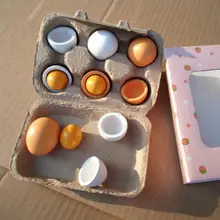 Деревянные кухонные игрушки Дети ролевые игры еда яйца набор Дошкольное Дерево Дети Детские кухонные игрушки для детей желток еда яйцо