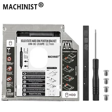 Optibay SATA 12.7 milímetros de alumínio 3.0 2nd HDD Caddy SSD CD DVD Recinto Caso caddy Para laptop 13 “15 “17” Super Drive trenós