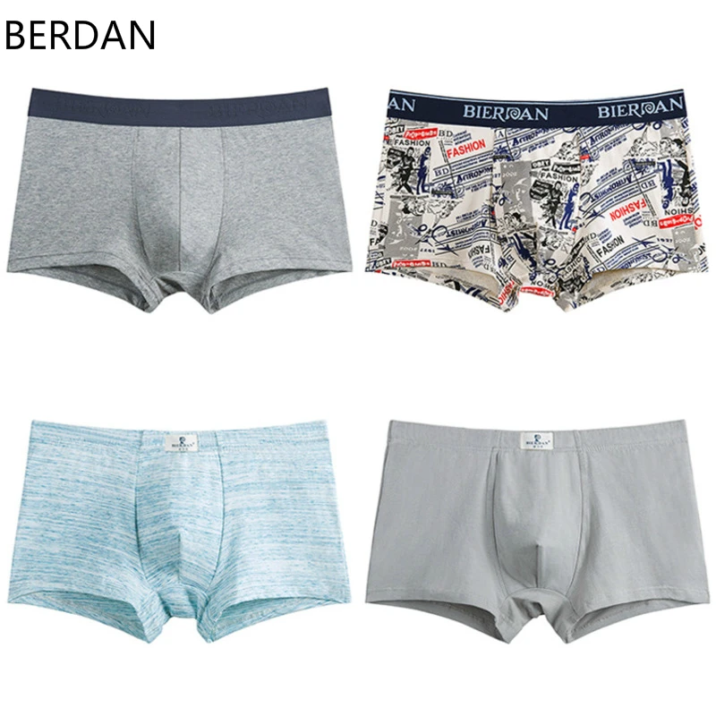 

BIERDAN Boxershorts Cuecas Clothing Pouch Boxers Underpants Bag Male Panties Cotton Mens Brand Shorts Sheath Homme 3XL XXL