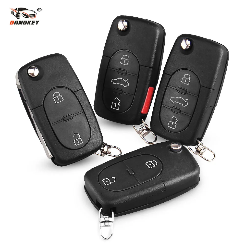 Корпус дистанционного складного ключа Dandkey Kay 2 кнопки + 1 3 для VW For Volkswagen Golf 4 5 6 Passat