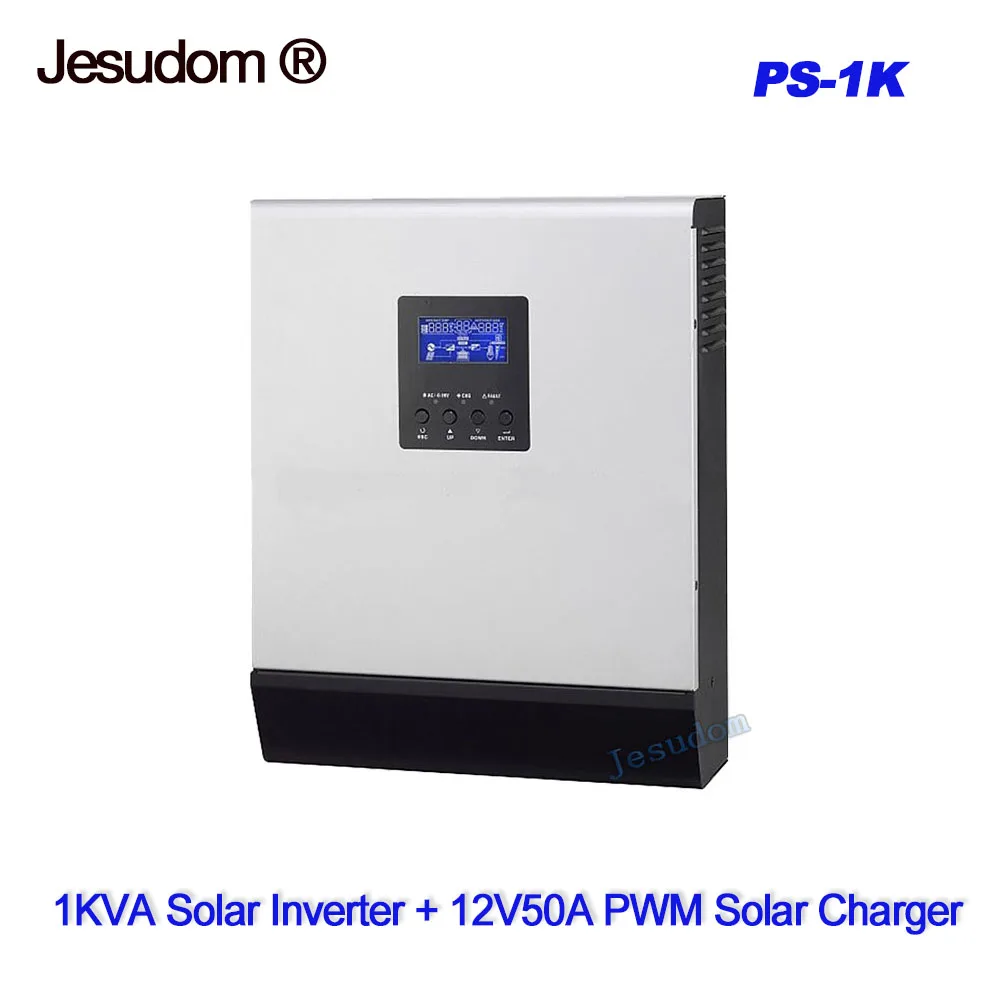 

1KVA Solar Hybrid Inverter Pure Sine Wave Built-in PWM Solar Charge Controller for Home Use