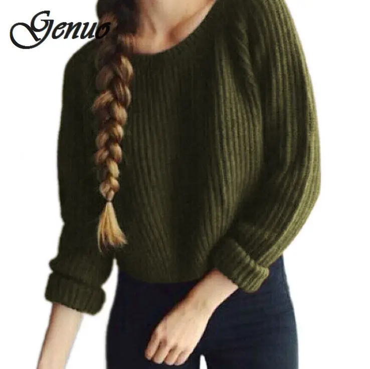 Autumn winter women sweaters and pullovers korean style long sleeve casual crop sweater slim solid knitted jumpers sweter mujer Autumn winter women sweaters and pullovers korean style long sleeve casual crop sweater slim solid knitted jumpers sweter mujer
