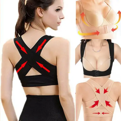 

Bust Push Up Body Shaper Bra Posture Corrector Back Brace Support Shoulder Belt