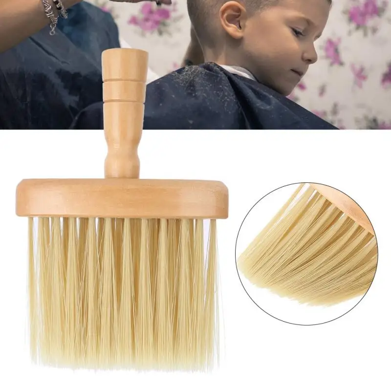 

Neck Face Duster Brush Hair Cleaning Wooden Sweep Brush Hair Cut Hairdressing Hair Cleaner Hairbrush Sweep Comb Tools Salon