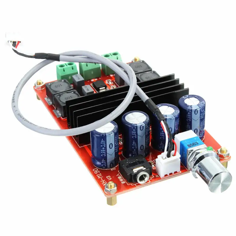

New TPA3116 2*100W D2 Dual Channel Digital Audio Amplifier Board 12V-24V For Arduino Electronic Board Module 105 X65 X23mm