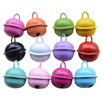 

30Pc 22mm Jingle Bell Round Painted Colorful Metal Jewelry Ornaments Mini Bells Xmas Decor for Handmade Accessories DIY Crafts