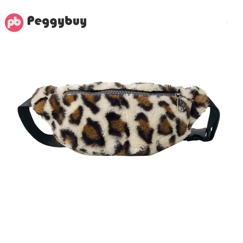 

Leopard waist bags women 2018 Fanny Packs Girls Crossbody Bags Fleece belt bag Women Wallet and Purse heuptas pochete feminina