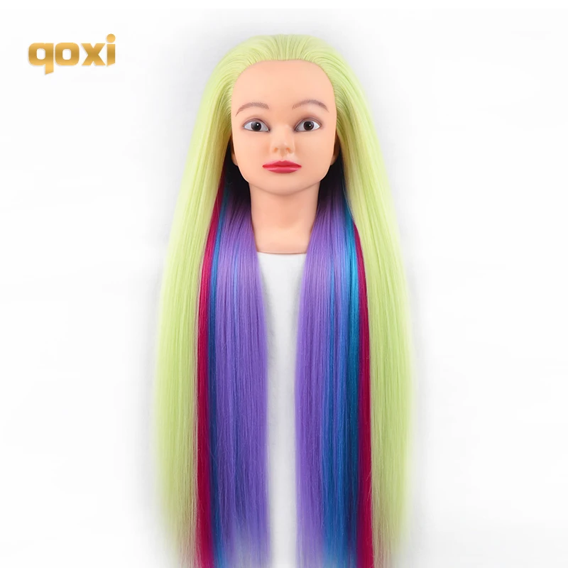 Парикмахерский манекен с длинными волосами Qoxi |